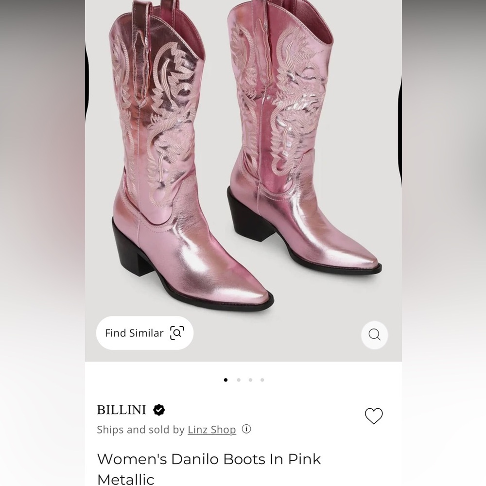 Metallic Pink Western Boots